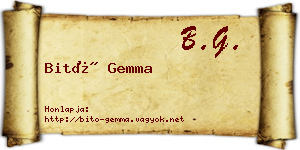 Bitó Gemma névjegykártya